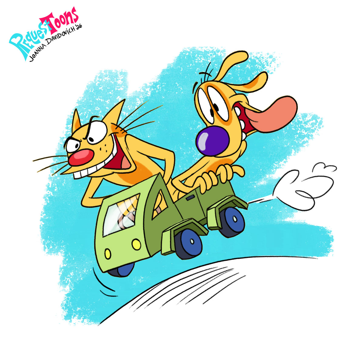 JoTheZette's tweet photo. Nickelodeon's #CatDog from the last RequestToons stream! Also- the RequestToons Art Book is now available print to order- check it out!
https://t.co/IEHa5Q7UKP
....
#RequestToons is my monthly livestream where I draw what I'm told by the chat. Requests/commissions can only be submitted during the livestream. Sub on YT @JoannaDavidovich for the best chance to participate!
