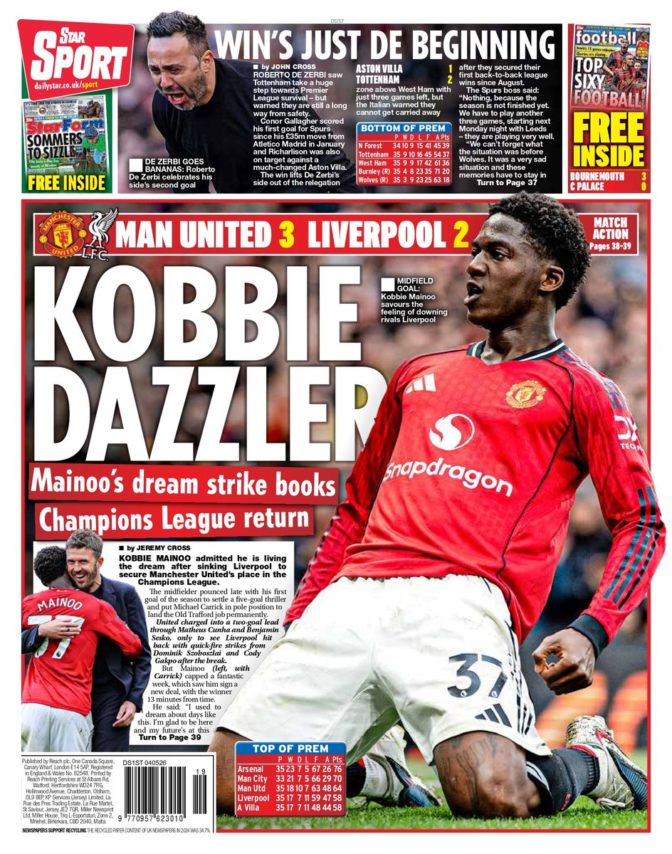 vittart75's tweet image. ⚽️ #PremierLeague #ManchesterUnited s'assure un retour en #ChampionsLeague