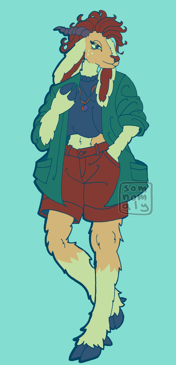 somnomaly's tweet photo. 🌞Commissions Open: https://t.co/teLhZ7t0go🌞

Commission for a client on Etsy of an anthro goat character!

#artistsontwitter #anthro #fursona #furry #commission https://t.co/nkYBzsubVm