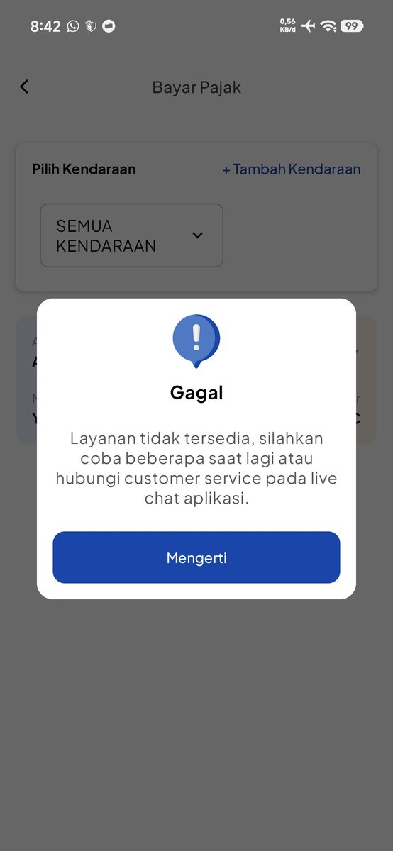 _Andhikananda's tweet photo. min @SamsatDigital ini gimana yak, chat CS juga cuma diem doang 🤨 https://t.co/2BXLQ10jTi