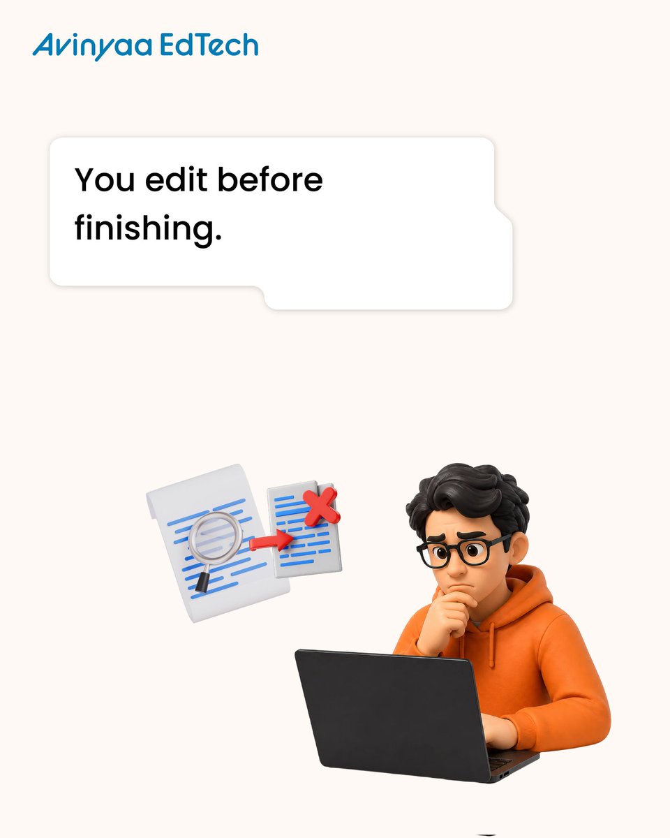 AvinyaaEdtech's tweet photo. If writing feels frustrating, it’s not your ability it’s your approach. Shift it, and everything changes.

#Kreativespace #writingtips #creators #productivity #mindset https://t.co/UtgcJIfQBv