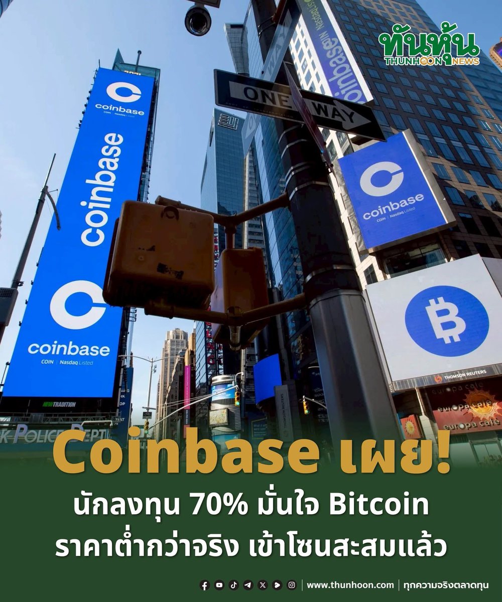 thunhoon1's tweet image. Coinbase เผย! นักลงทุน 70% มั่นใจ Bitcoin 
ราคาต่ำกว่าจริง เข้าโซนสะสมแล้ว

อ่านรายละเอียด คลิก thunhoon.com/bitcoin-as-und…

#Coinbase #บิทคอยน์ #Bitcoin #BTC #คริปโทเคอร์เรนซี #สินทรัพย์ดิจิทัล