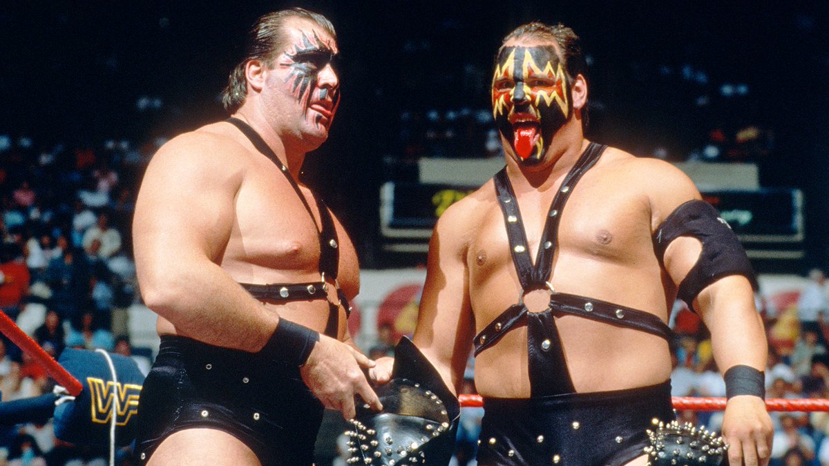 WWFWrestling1's tweet image. There's no place to hide, the Demos will get you! 😛 #WWF #WWE #Wrestling #Ax #Smash #Demolition