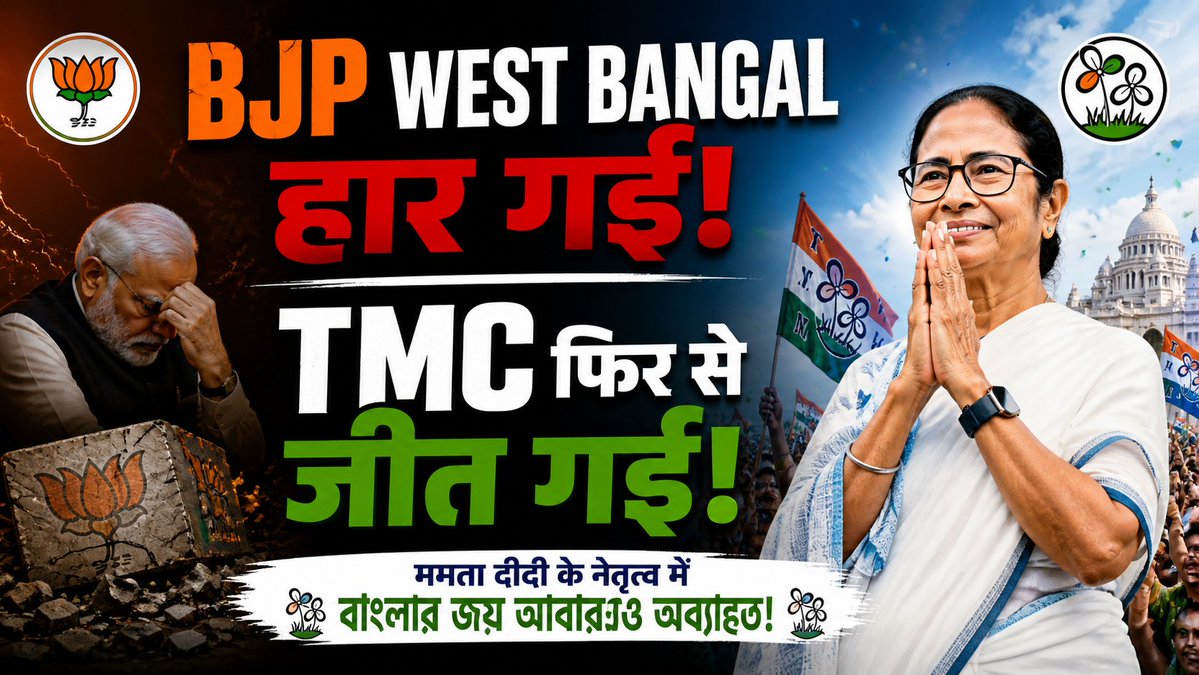 _NiranjanKumar_'s tweet image. हिन्दू को मरवाने वाले बीजेपी हार गई! 
पश्चिम बंगाल चुनाव में TMC फिर से जीत गई..

@BJP4India @TMC_Supporters @AITCofficial @MamataOfficial
  #WestBengal #TMC #MamataBanerjee