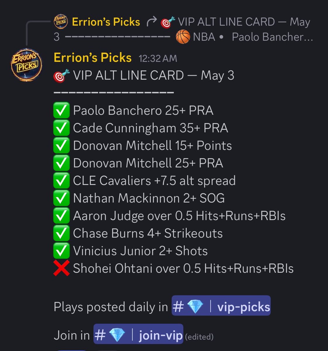 Errion | Betting Analysis tweet media