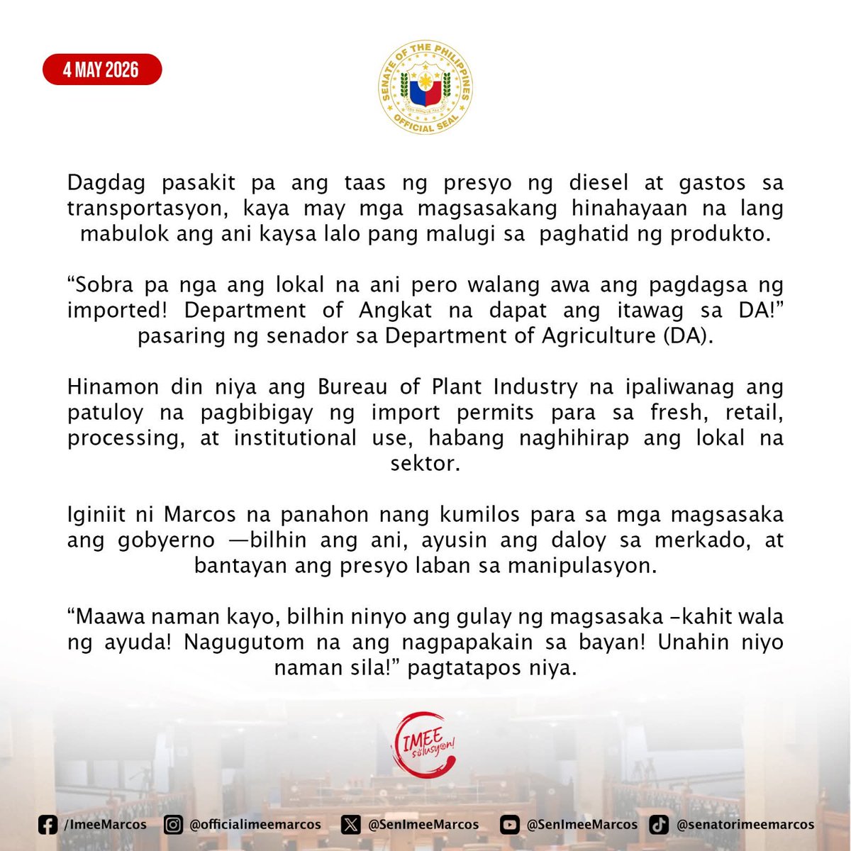 Imee R. Marcos tweet media