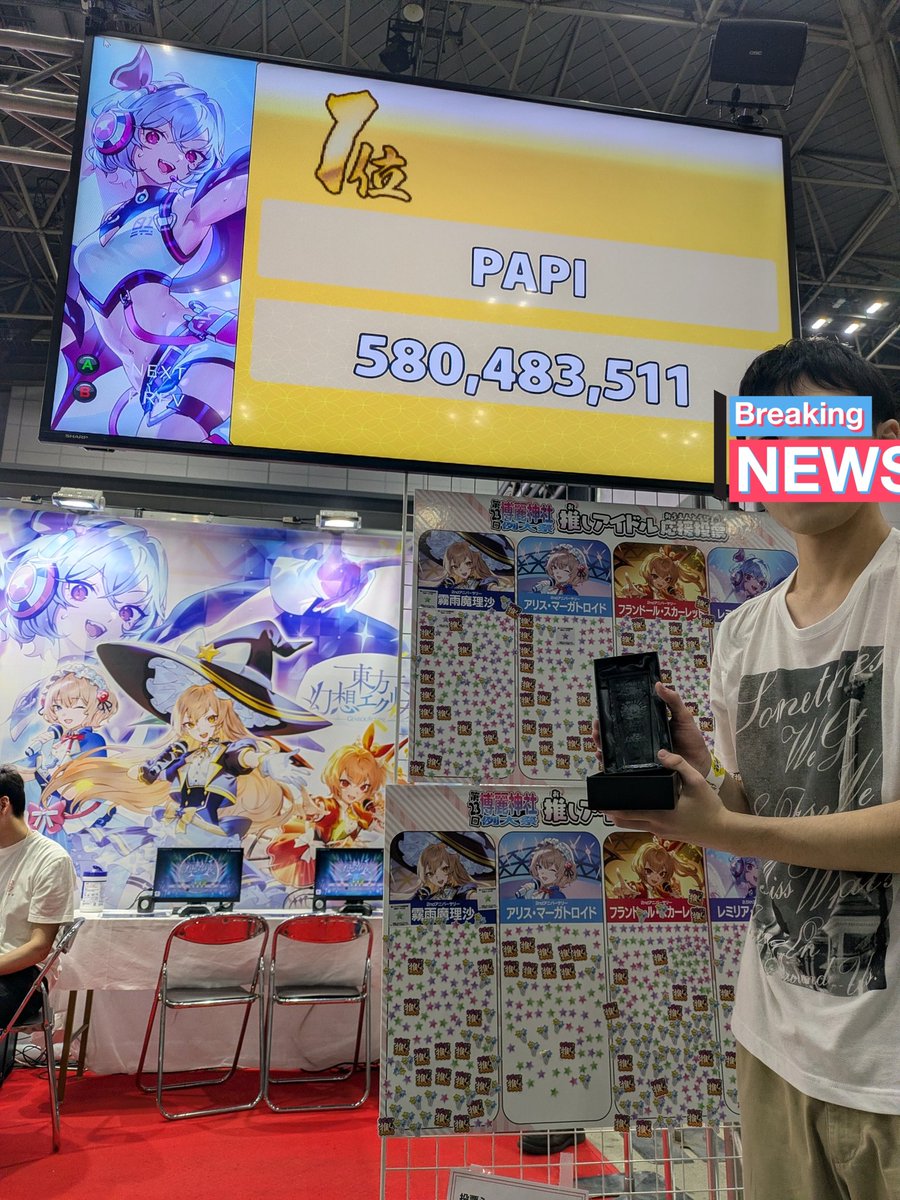 gensoueclipse's tweet photo. ✨アイドルチャレンジ大会✨
✨スコアランキング結果発表✨

【霧雨魔理沙】部門　🥇1位 
 SDKさん

【アリス・マーガトロイド】部門　🥇1位 
 RENKYOさん

【フランドール・スカーレット】部門　🥇1位 
 RAMUKさん

【レミリア・スカーレット】部門　🥇1位 
 PAPIさん

コントローラーでも変わらぬ素晴らしい腕前でした👏
ご参加いただきありがとうございました✨

#東方幻想エクリプス #ゲンリプ #例大祭23