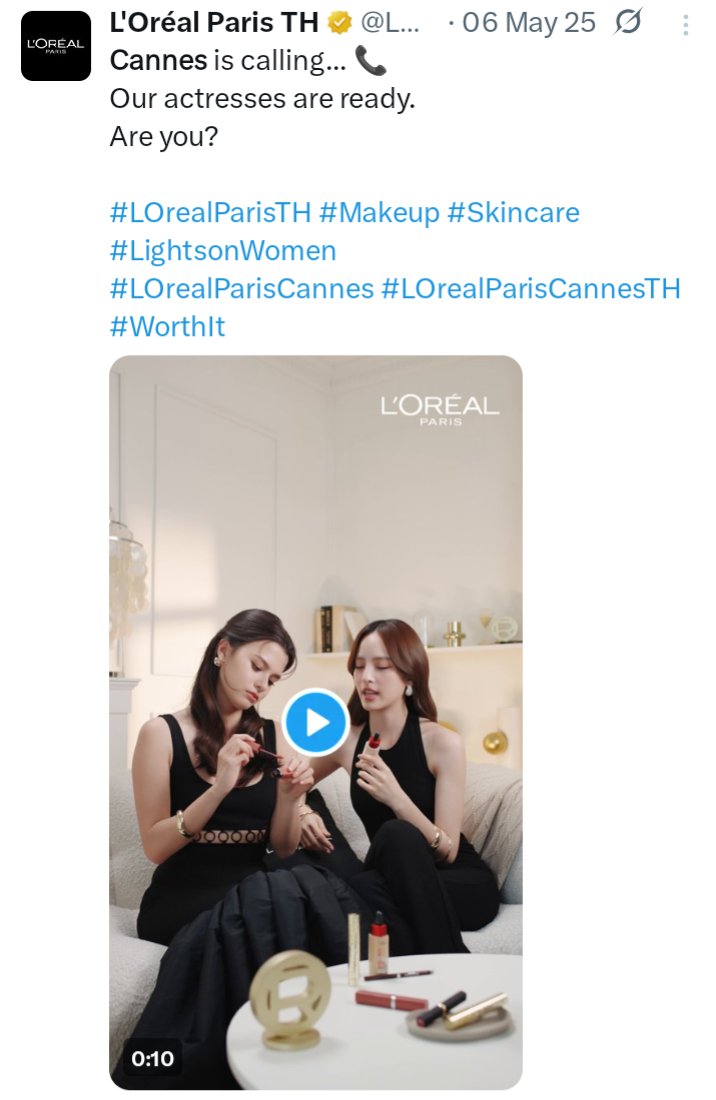 yoojlove143's tweet image. #LOrealParisCannes #LightsOnWomensWorth #WorthIt #LOrealParisTH #LOrealParisCannesTH2026 #makeup #LOrealParisCannesxBecky #beckysangels‌ #BeckyArmstrong‌ 
          2025 🖤                               2026🩷