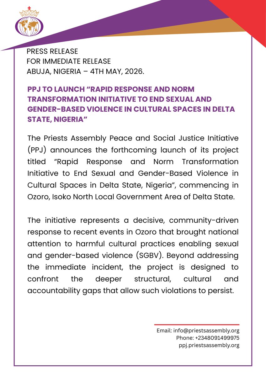 PriestsAssemblyPeace and SocialJusticeInitiative tweet media