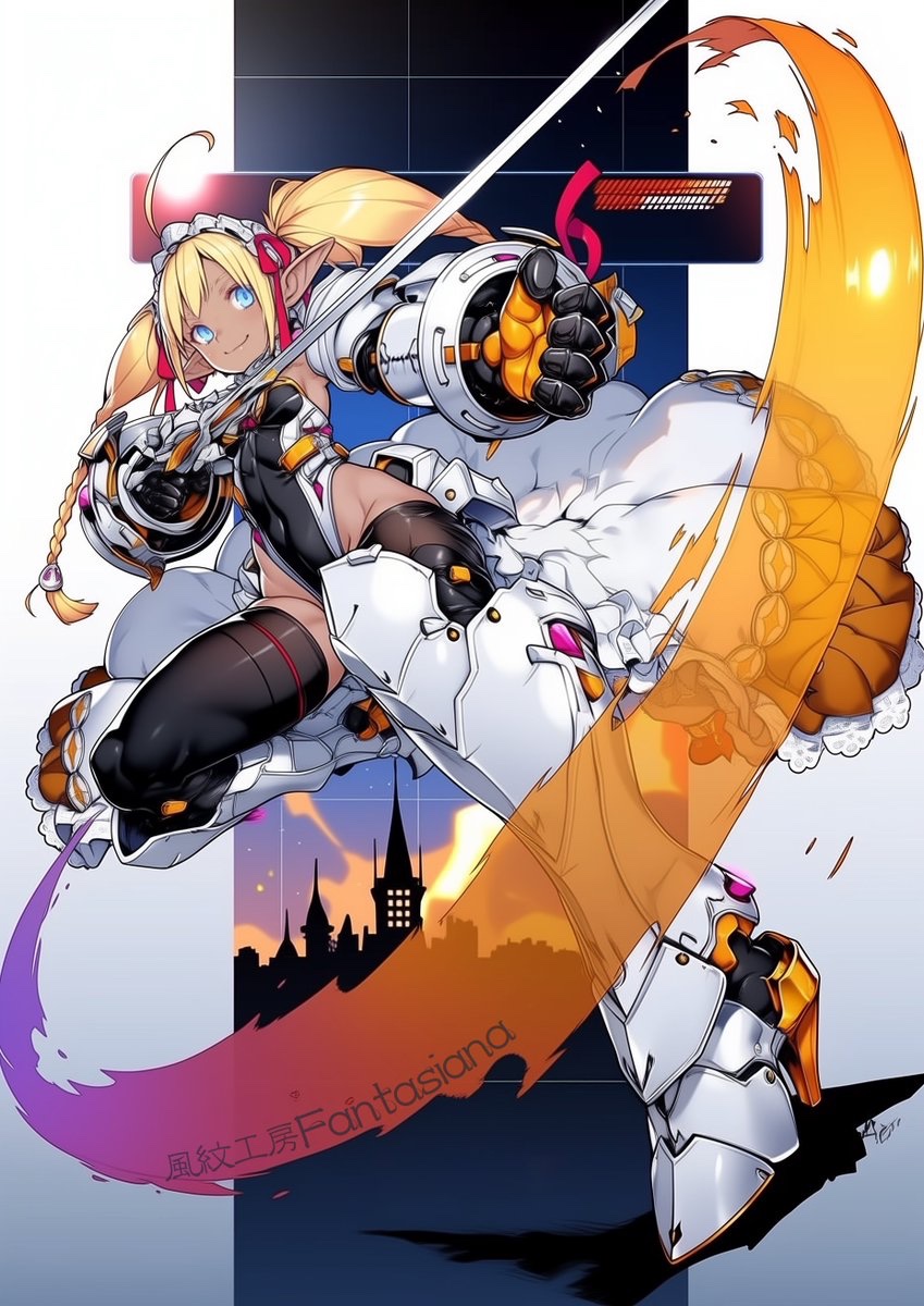 #レオタードアーマー普及委員会 #AIイラスト
一閃！
針のごとく細い剣であっても、その鋭き切っ先が描く弧月は鋼をも容易く切り裂く！
のですわっ！