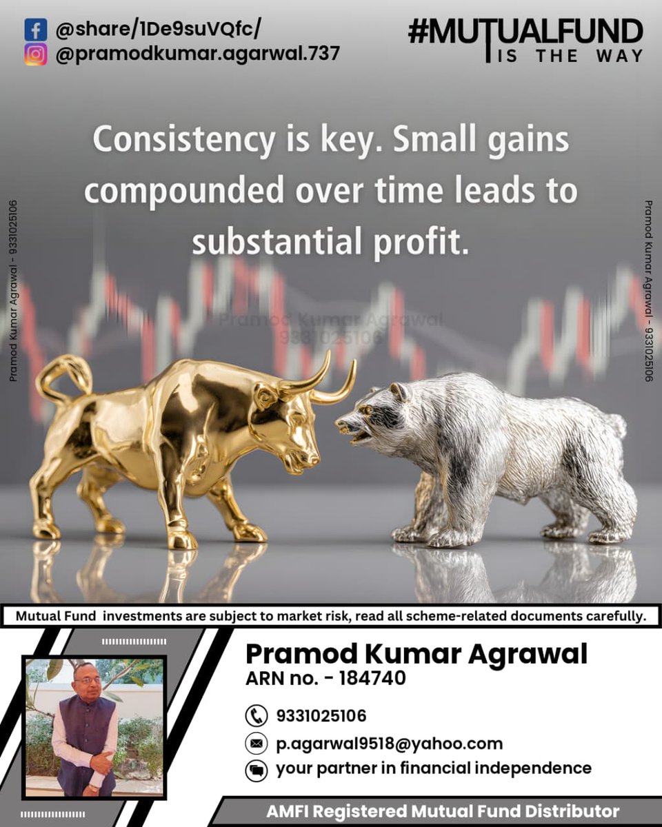 PramodA39041074's tweet image. Contact link: investnama.com/profile/pramod…
News will shake markets 📉📈 but don’t shake your discipline, stay consistent 💪 because true wealth grows slowly with patience, not panic 🚀 #sip #mutualfund #war #news #trump #usa