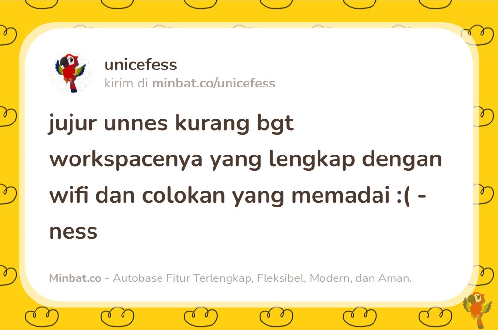 UNNES MENFESS🍌 tweet media