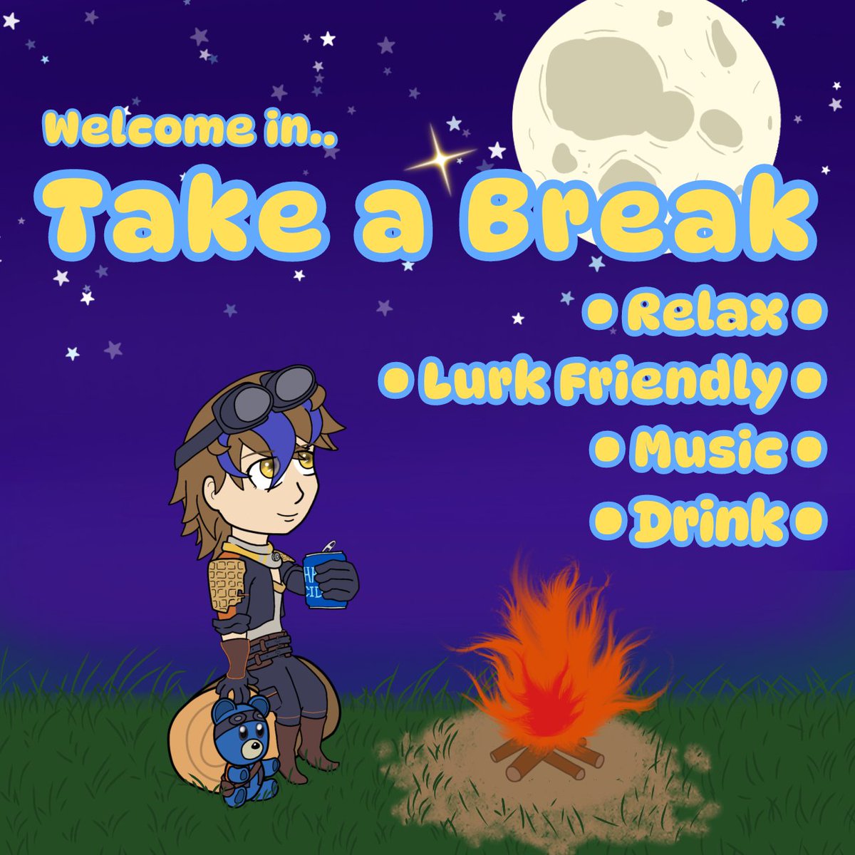 I'm probably gonna be a bit late to tonight's "Take a Break" stream. I'm running as fast as I can back to my tent!
#IRIAM_US #GummyTravelers