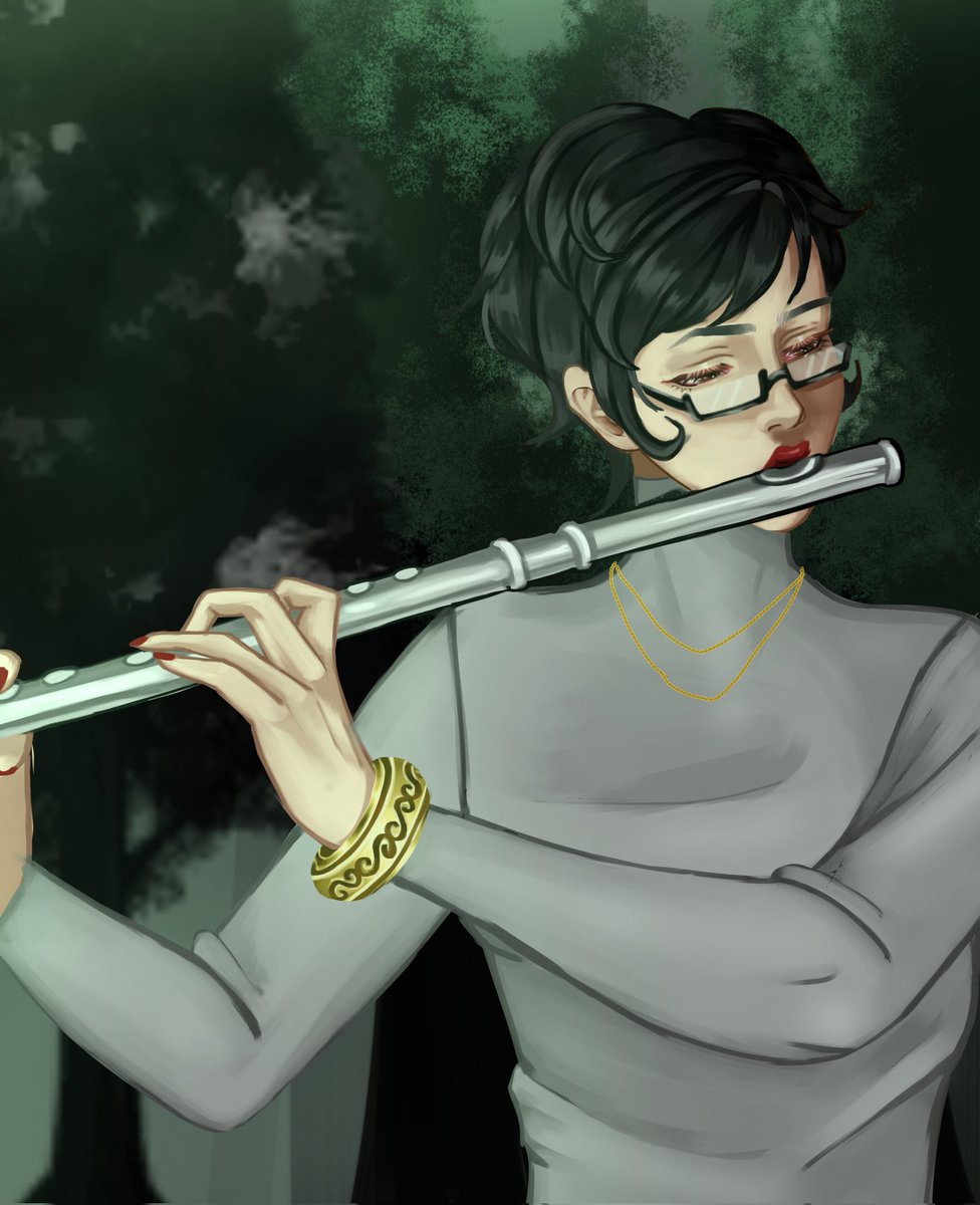 May_San737's tweet photo. Gente eu participo de um RPG né com amigos e tipo eu fiz essa personagem aqui o nome dela é Lyra e ela é tipo o flautista de hemelin.
#RPG #ordemparanormal https://t.co/qdftRLfz74