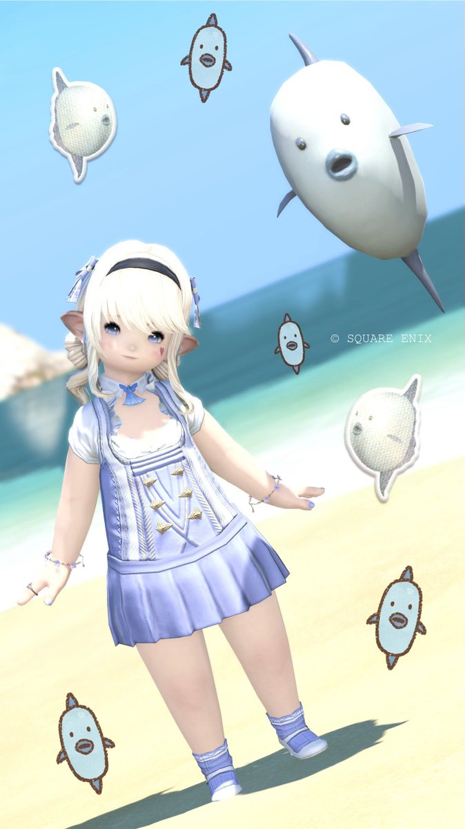 モモラのミニオン！get∈(°θ°   )∋🤍

オーシャンたのし.ᐟ.ᐟ🚢🎣
あとはおさかなさん釣りたい🥺🐠
#FF14 #ララフェル