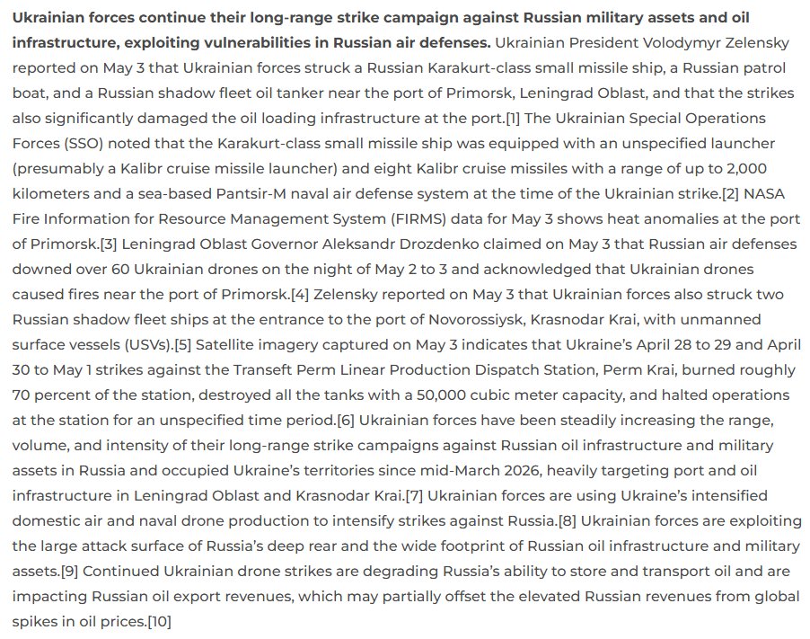 Institute for the Study of War tweet media