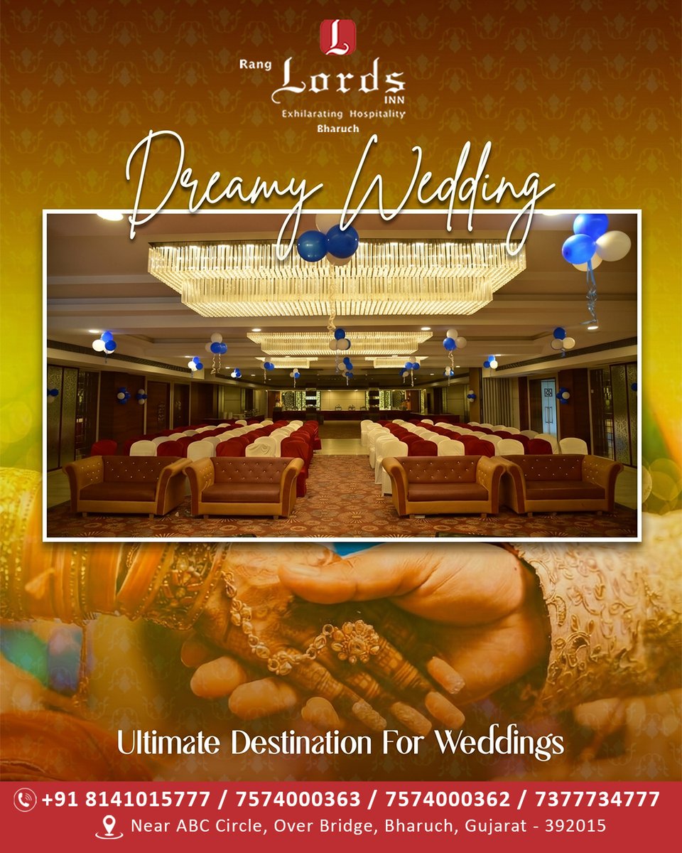 LordsInnBharuch's tweet image. Where love meets elegance 💖
From beautiful décor to delightful dining, we make every celebration magical ✨
#ElegantEvents #WeddingVibes #BanquetLife #CelebrateMoments #EventSpace #LuxuryWeddings #WeddingPlanning #SpecialOccasions #RoyalCelebration #LoveAndJoy
