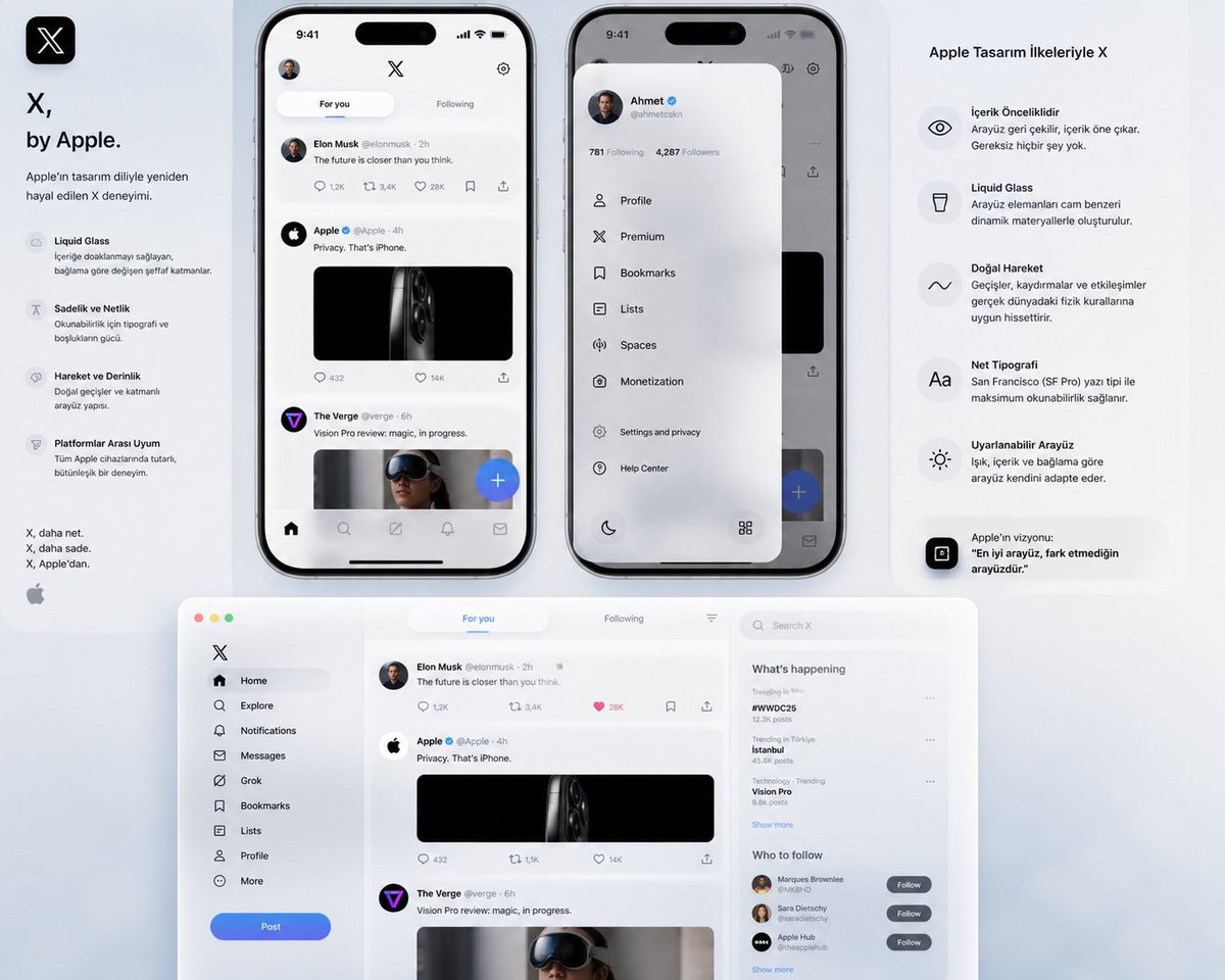 ahmxxt's tweet photo. Eğer X'i Apple Tasarlasaydı
What if Apple designed X? https://t.co/m8osXtbB9P