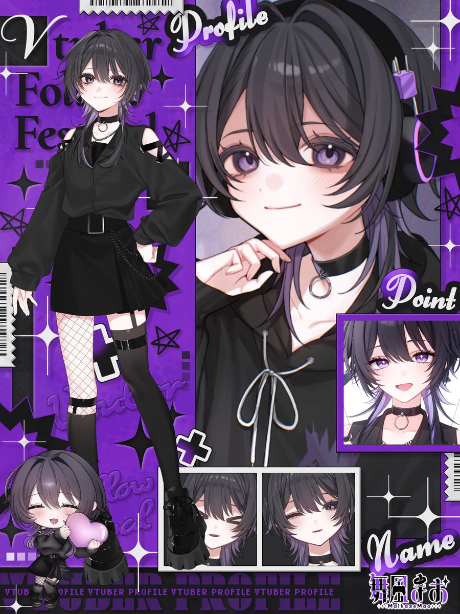舞風 まお💜🎮🖤新人Vtuber tweet media