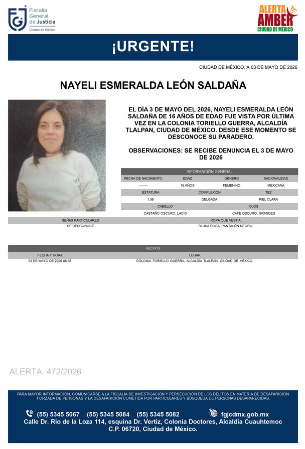 Alerta Amber CDMX tweet media