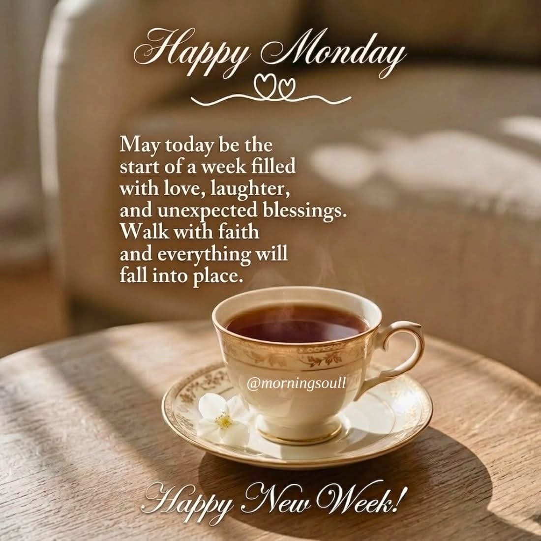 AliceAspeling's tweet image. Happy Monday ❤️
Step into this new week with faith in your heart and peace in your soul…
What is meant for you will find its way, gently and beautifully 
Trust the journey 

#MorningSoull #HappyMonday #Faith
