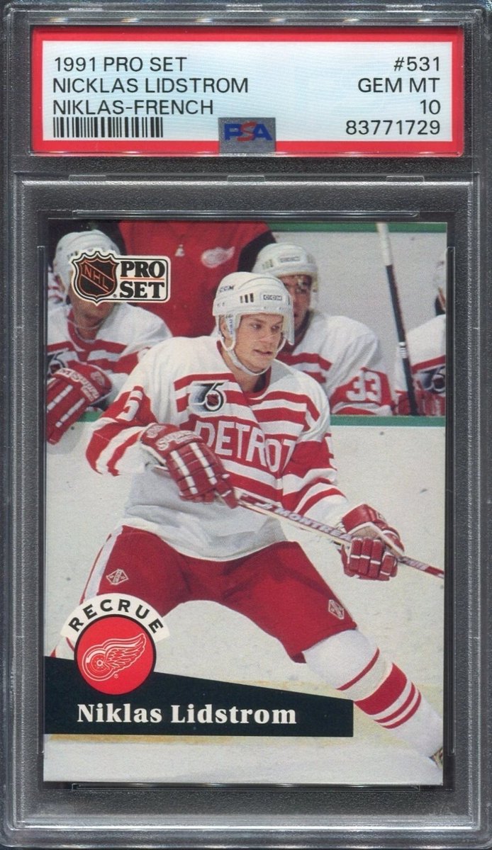 GradedLegends's tweet image. Nicklas Lidstrom 1991 Pro Set French Rookie #531 PSA 10 Rare Population /37 

Lidstrom is a hall of famer who won 4 Stanley Cups, 7x Norris winner (top defenseman), 12x all-star, and 1x Conn Smythe winner.

ebay.us/m/1Oyl3J

#LGRW #Detroit #redwings #NHL #Hockey #HOF #GOAT