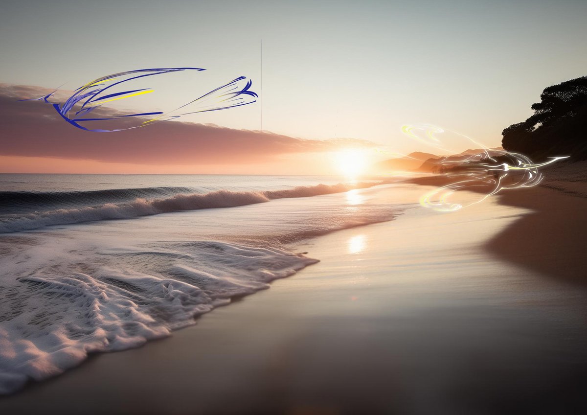 sanrotasu0216's tweet image. Birds in the setting sun　Những chú chim trong ánh hoàng hôn　#AI #PS #Adobe