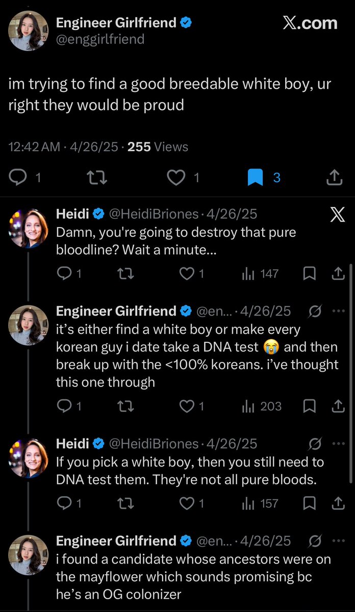 White worshipping Asian wh0rē making light of colonization and letting everyone know she’s a white worshipping Asian wh0rē. She will only let a white guy racemix with her. These Asian skanks are OPENLY white supremacist eugenicists. <a href="/enggirlfriend/">Engineer Girlfriend</a>