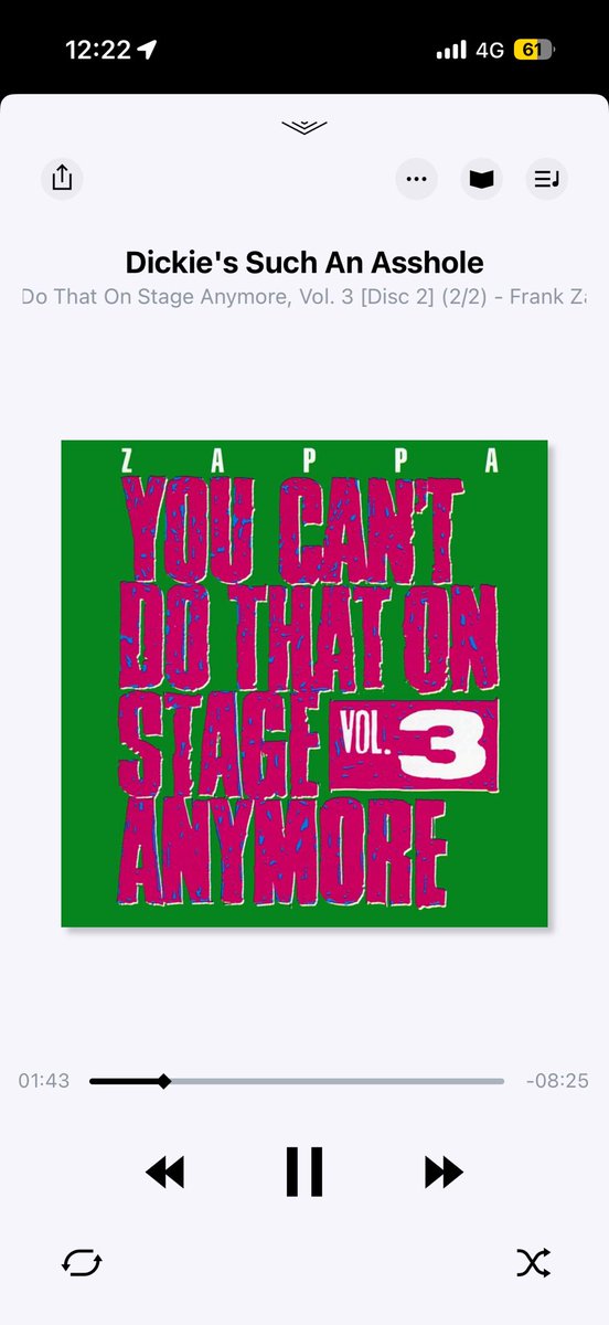 Dickie's Such an Asshole - Frank Zappa みとりの日だしこんなご時世