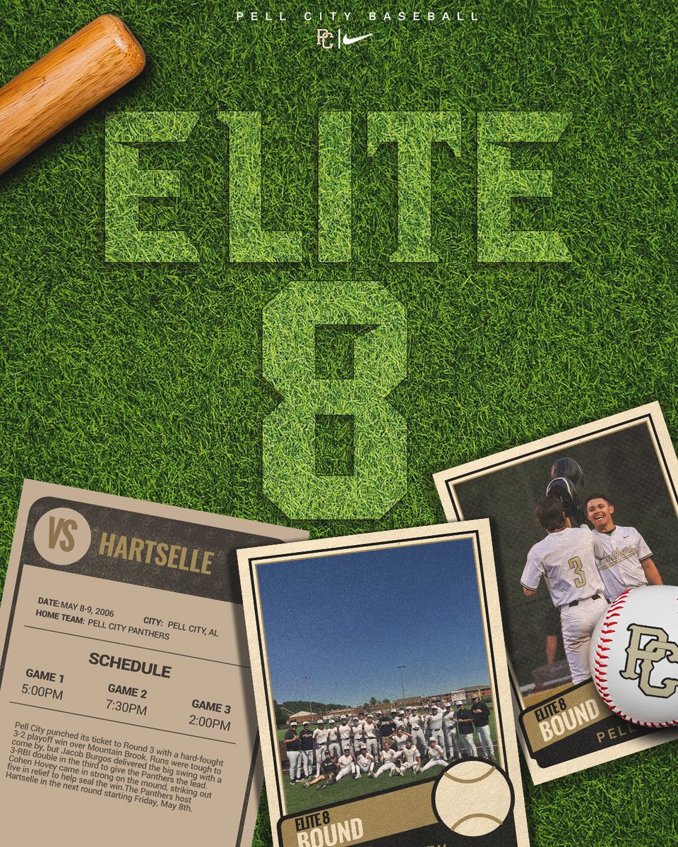 PCBaseball2025's tweet photo. LITE 8. AT HOME.
Pell City hosts Hartselle in Round 3 of the AHSAA Baseball Playoffs with a trip to the next round on the line.
vs Hartselle
Friday, May 8th
Game 1: 5:30 PM
Game 2: 7:00 PM
Saturday, May 9th
Game 3: 1:00 PM, if needed
Home field. Panther energy needed.
#WeArePC https://t.co/dvvWd7OSXO