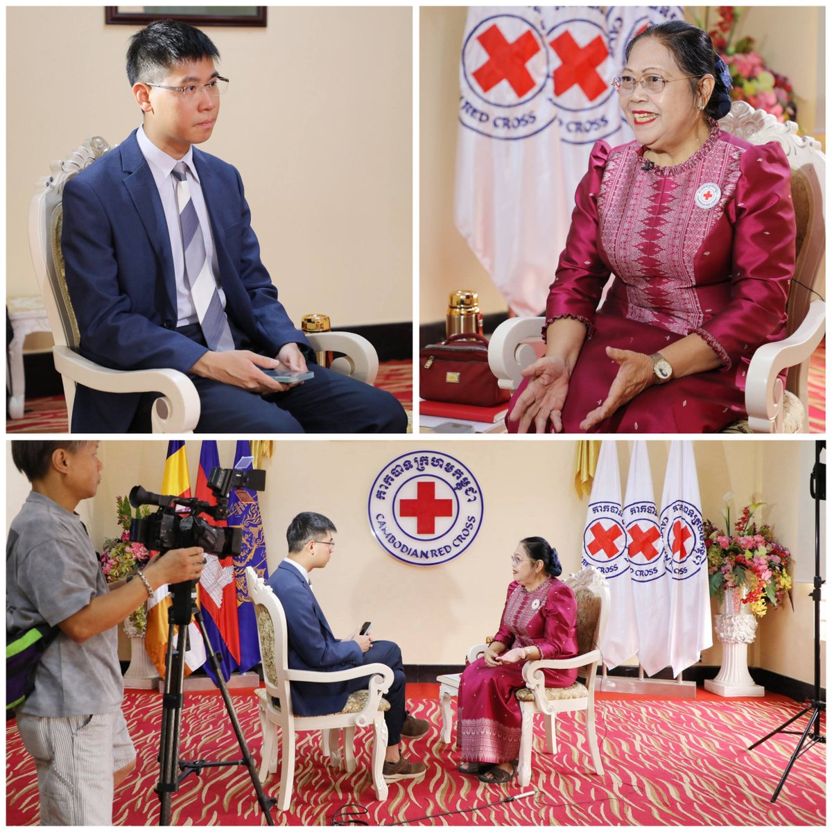 Cambodian_RC's tweet image. #CRC gave an interview to TVB (Hong Kong) on aid efforts for Internally Displaced People by the Cambodia–Thailand border conflict, with aims to raise awareness of conditions/needs/ humanitarian support and on-site visits to safety center. (28.04.2026)
facebook.com/share/p/1DTfJH…