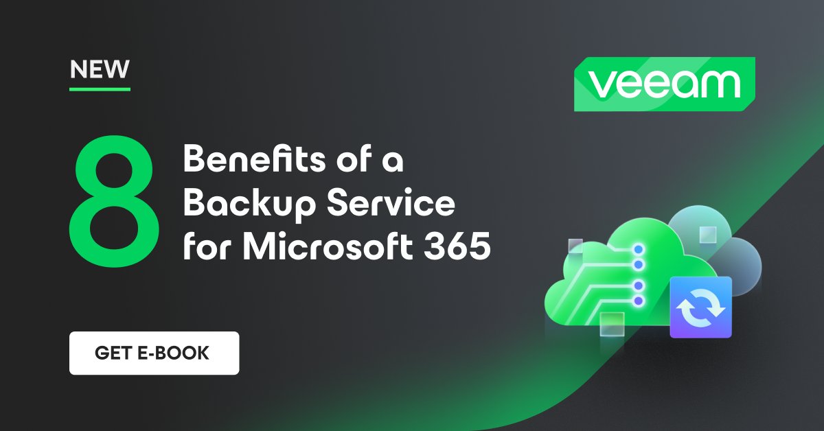 XodeacL's tweet photo. There’s not just one reason why organizations using #Microsoft365 find cloud-based backup services so appealing. Download our e-Book to find out 8 reasons why #BaaS might just be the thing to keep your business running >> https://t.co/rf0icSXhrD https://t.co/L48bxX9XOr