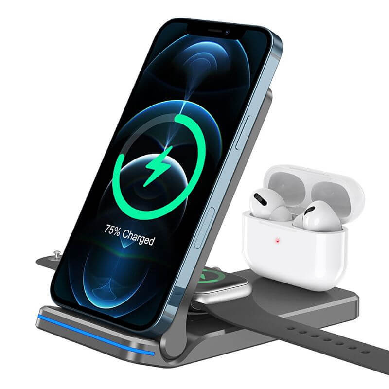 EOrangame's tweet photo. Foldable, pocket-sized, and capable of charging three devices simultaneously—your iPhone, iWatch, and AirPods—it’s simply perfect. Plus, all three enjoy 15W fast charging, letting you finally say goodbye to the hassle of tangled cables. 
#WirelessCharger #iPhoneCharger #TechGift https://t.co/W3w3U3T45q