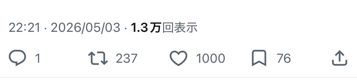 100飛んで
200飛んで
300、400、500、600、700
800、900越えた挙句

1000over??????

ありがとうございます!!!!
みんなボルキャンサー好きすぎ