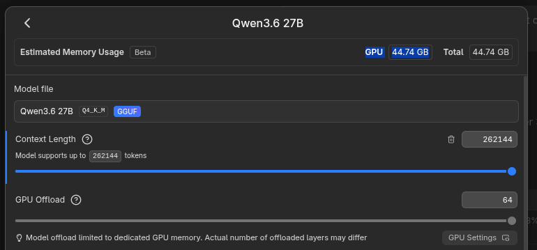 eruizc_dev's tweet photo. @sudoingX Uhm, are you sure or am I missing something? 😅

After droping context too 100k and using q8 kv caching, it barely fits at 23.3GB https://t.co/irZWCtIW08