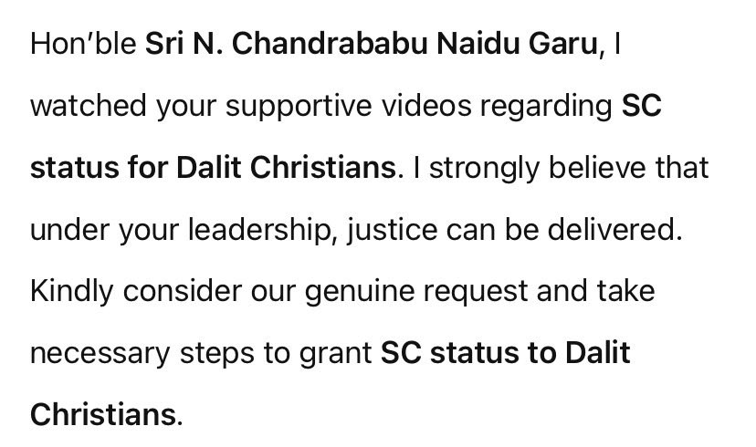 NPalipe48182's tweet image. Honourable @ncbn garu #DalitChristianSCRights #SocialJustice #Equality #ConstitutionOfIndia