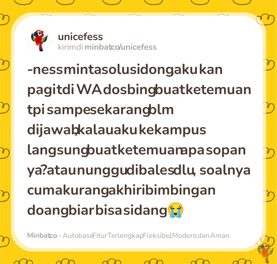 UNNES MENFESS🍌 tweet media