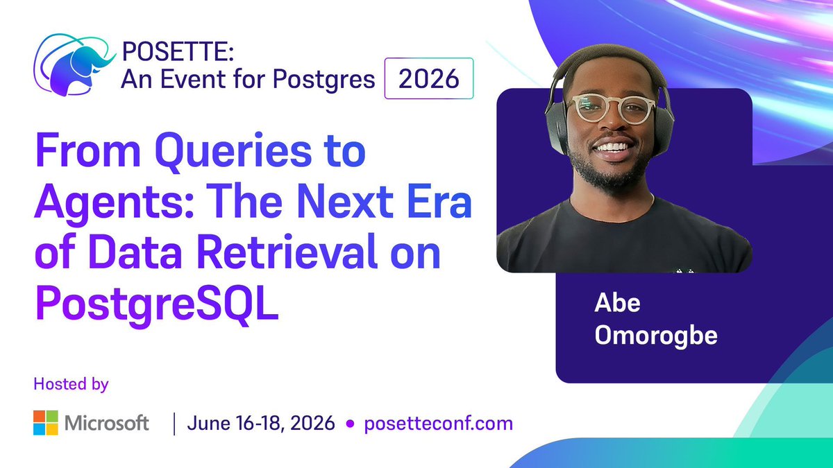 POSETTE: An Event for Postgres 🌟 🎥 #PosetteConf tweet media