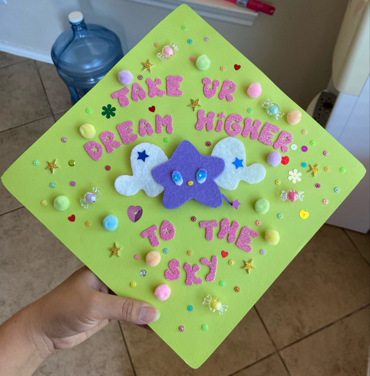 hoodieczennie's tweet photo. finished my grad cap!!! i love it >w< https://t.co/IGX5cLfpgN