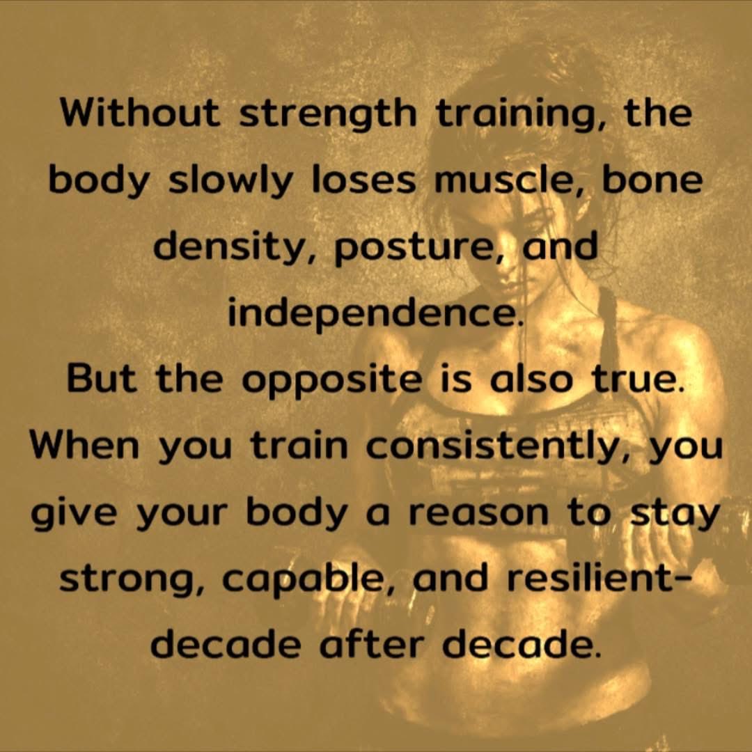 DebbieMaybery's tweet photo. Every time you train, you send a signal:
Stay strong. Stay capable. Stay resilient.
It’s about building a body that carries you through life—decade after decade.
#ConsistencyWins #StrengthTraining  #MoveDaily #BuildStrength #ResilientBody https://t.co/bQGRxDoDQT