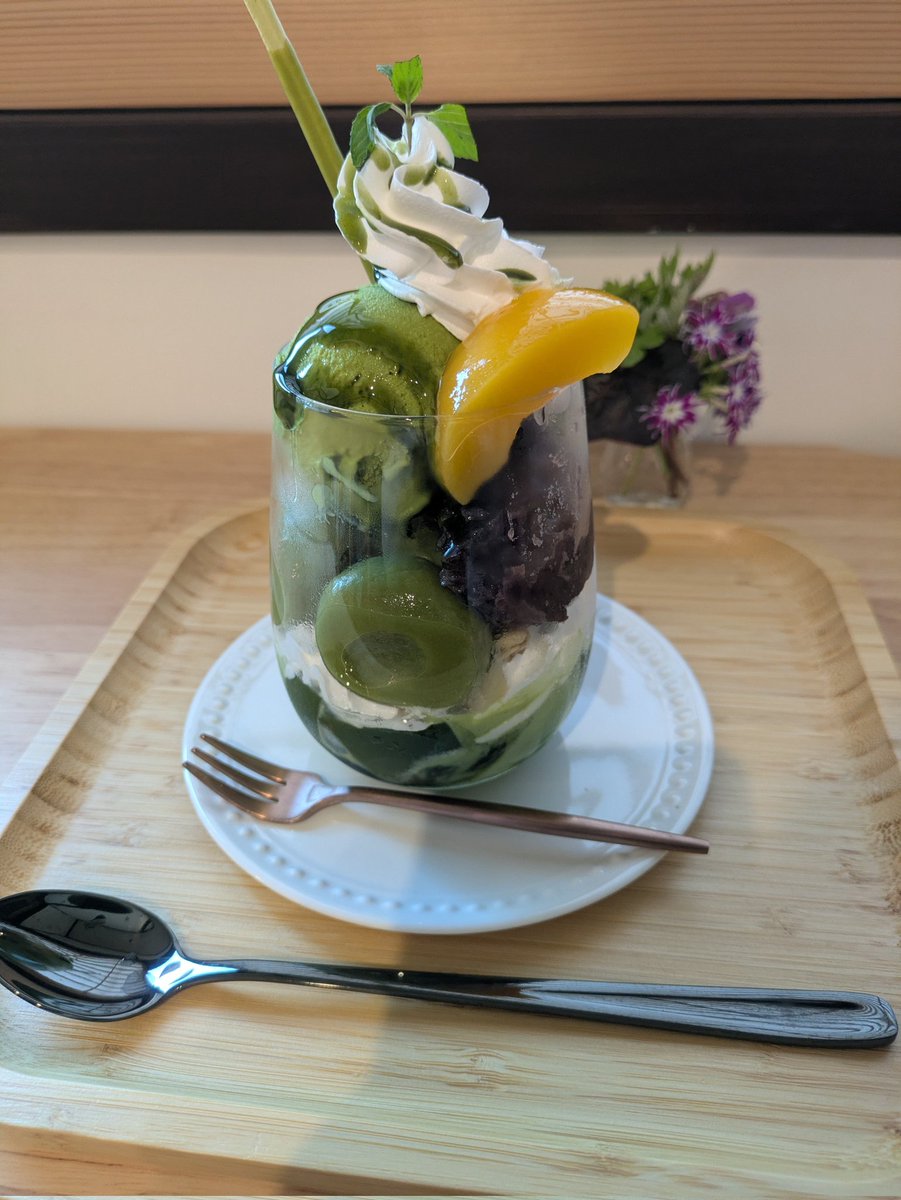 抹茶抹茶パフェ✨