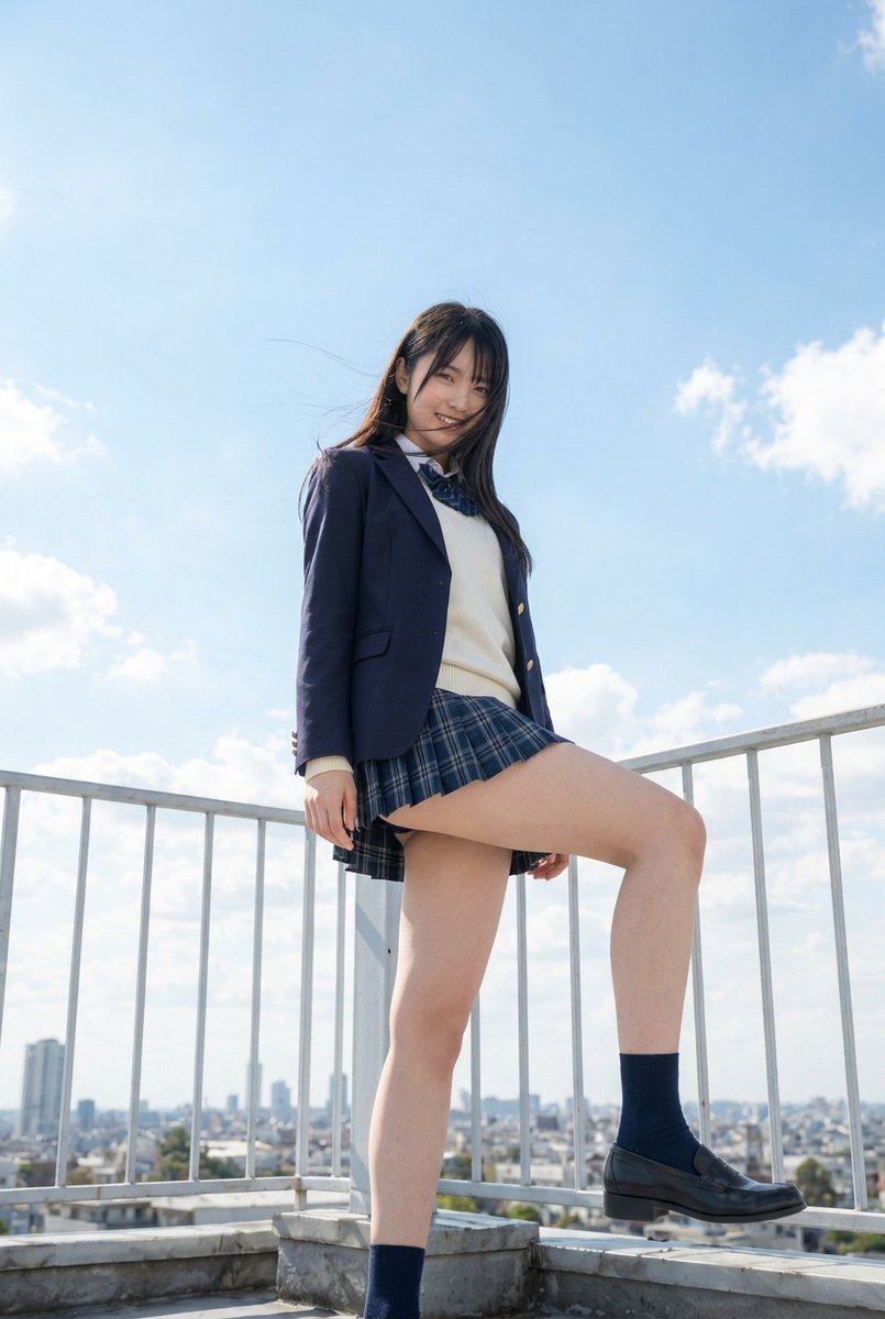 yamayamajobrock's tweet image. 足好きな方いますか？

#jk #女子高生 #制服 #AI美女 #AIart