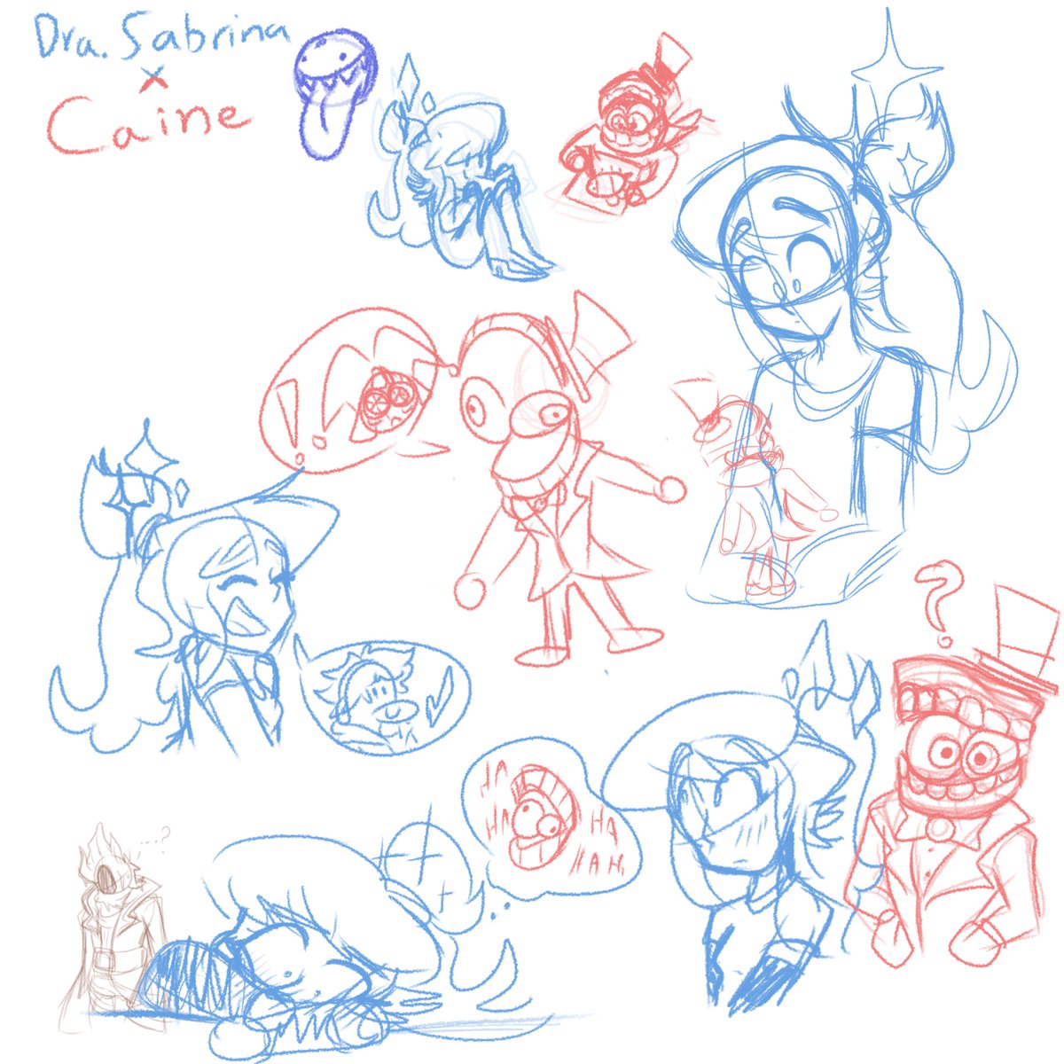 Donukit's tweet photo. Oc x Caine 

Es solo un boceto, pero lo comparto porque está bien lindo 💖 https://t.co/ZajA835I9i