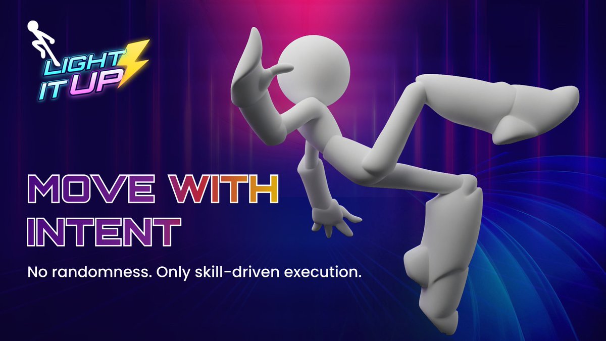 AnyMarketInfo's tweet photo. Move with purpose. Win with precision ⚡️

In Light it Up, every jump, every flip, every move is skill-driven. No luck, no randomness just pure execution in a world where rhythm meets control.

Master the flow. Light the path. https://t.co/ltdb4DrsIg