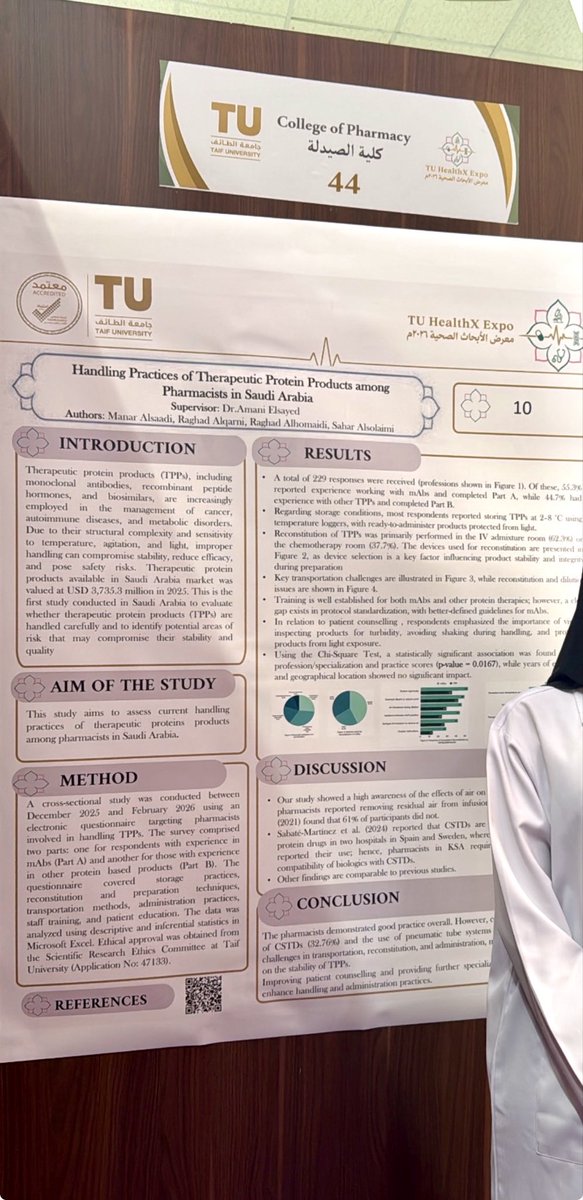 PhManarr's tweet photo. A graduation research poster day to remember 🌟!

Proud of our work, and grateful for a day full of meaningful moments.
#TU_HealthX_Expo_2026 #PharmD https://t.co/qYmQOTsxJ8