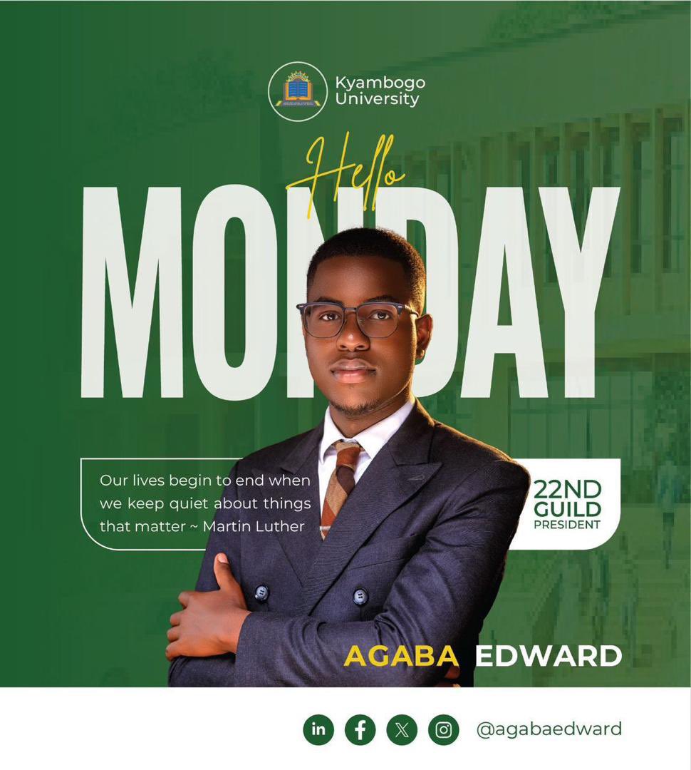 New week, new energy  and a defining moment ahead.
This Friday, we rise to make our voices count and shape the future we believe in.

Show up. Speak through voting Agaba Edward.