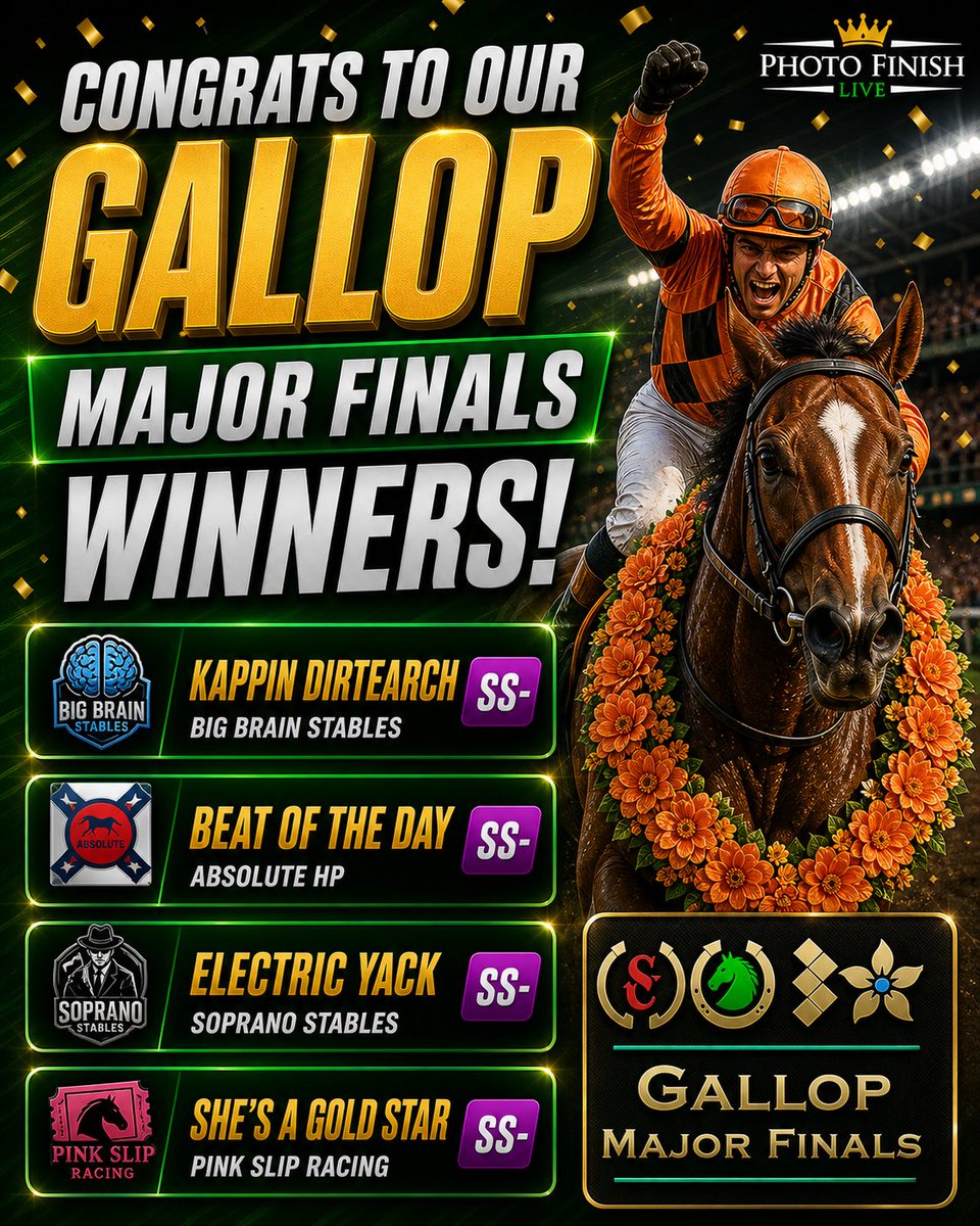 Photo Finish™ LIVE 🐎 Virtual Horse Racing tweet media
