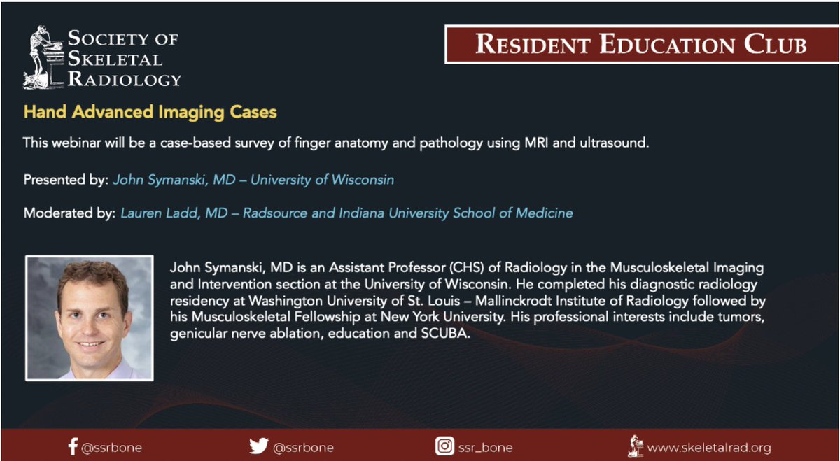 Society of Skeletal Radiology tweet media