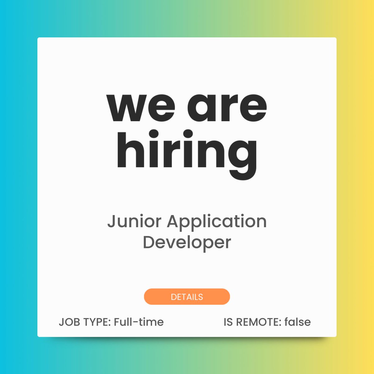 hirewitharfeen's tweet image. Job Title: Junior Application Developer
Location: Glastonbury, Connecticut, US
Job Posted: 05/04/2026
Apply Link: clik.link/nvi5zc3j
Request Job Here: rb.gy/it88gs

#NowHiring #JobOpening #JobVacancy #Hiring #JobAlert