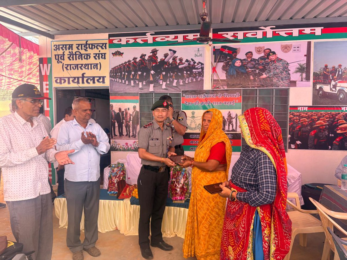 official_dgar's tweet image. ASSAM RIFLES STRENGTHENS VETERAN WELFARE THROUGH OUTREACH DRIVE IN RAJASTHAN
#AssamRifles successfully conducted an Outreach Drive at Sikar, Rajasthan on 03 May 2026, witnessing an overwhelming participation of approximately 120 ARESM, widows and NOKs, including 01 Army Officer